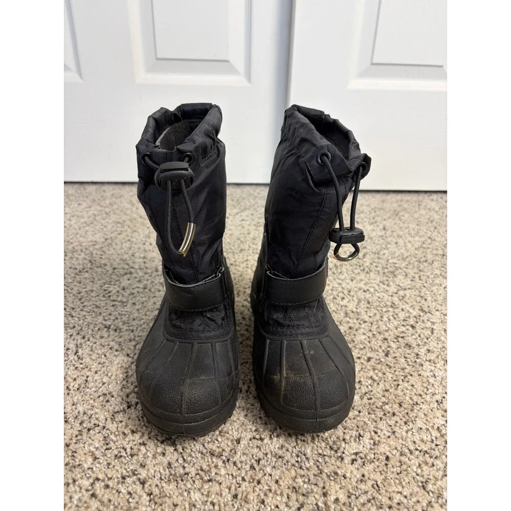 Columbia Snow Boot Boys 13 Powderbug Plus II Waterproof 400g Black Insulated
